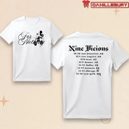 Discover Nine Vicious Not Thing Tour 2025 T-Shirt All Size S-5XL