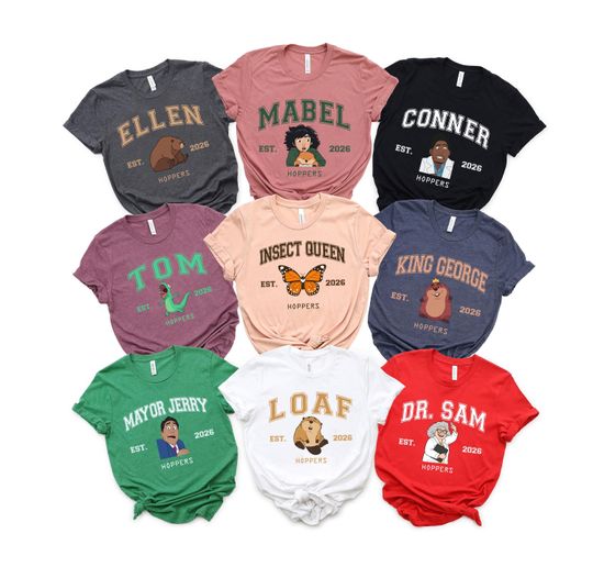 Discover Comfort Colors Disney Pixar Hoppers Shirt, Hoppers Characters Shirt, Disney Movies Shirt, Disney Family Matching, Disney Vacation Shirt