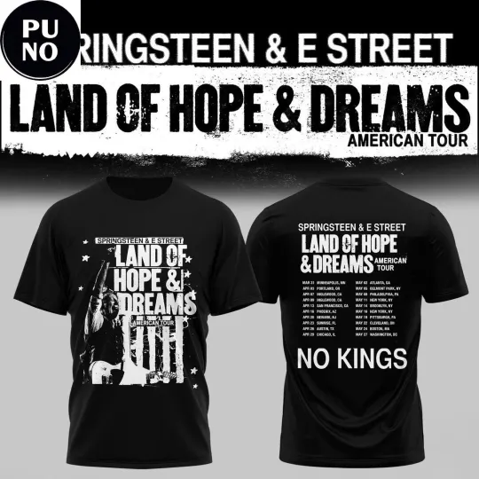 Discover Bruce Springsteen & The E Street Band 2026 Land of Hope and Dreams Tour T-Shirt