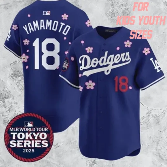 Discover AOP Yamamoto #18 baseball SHIRT for KIDS YOUTH All sizes JJ5867