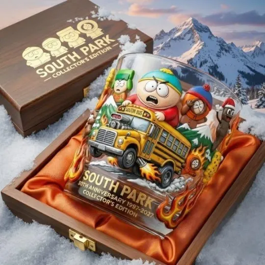 South Park 30Th Anniversary Whiskey Glass