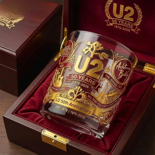 Discover U2 50Th Anniversary Commemorative Whiskey Glass Limited Edition 1976 2026
