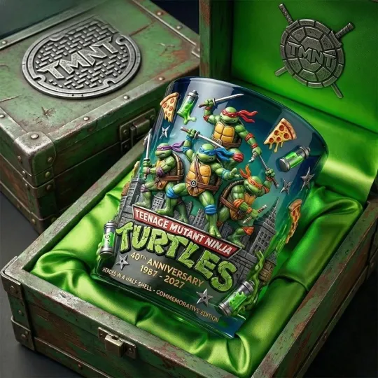 TMNT 40Th Anniversary Sewer Squad Collectors Edition Whiskey Glass