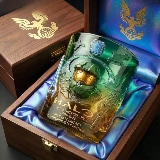 Discover Halo 25Th Anniversary Limited Edition Spartan Whiskey Glass 2026