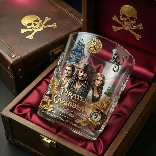 Discover Pirates Of The Caribbean Commemorative Whiskey Glass 2026