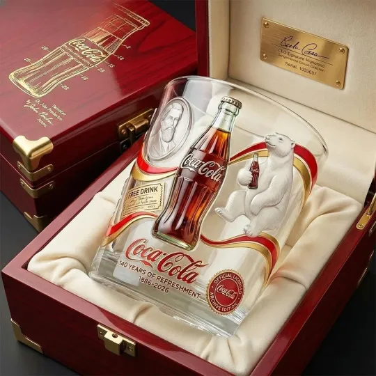 Discover Limited Edition Coc.a Cola 140Th Anniversary Whiskey Glass