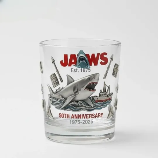 Jaws 50Th Anniversary Limited Edition Whiskey Glass