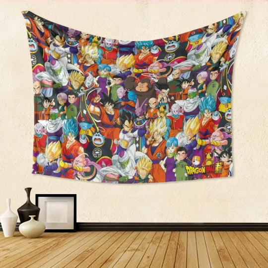 Top! Dragon Ball Super Print Tapestry Wall Hanging Room Decorate Soft And Smooth