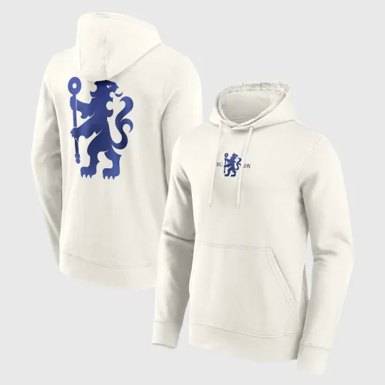 Discover Chelsea Men's Hoodie Football White Graphic Hoodie - New
