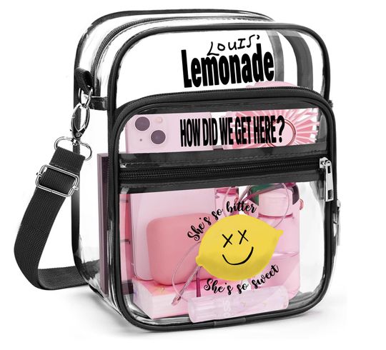 Transparent Crossbody Bag Inspired by Louis Tomlinson's How Did We Get Here? Tour - Concert Ready, Multiple Designs