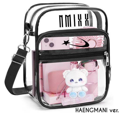 NMIXX Clear Concert Bag  Stadium Approved Transparent Crossbody  Adjustable PVC Bag for Concerts & Festivals