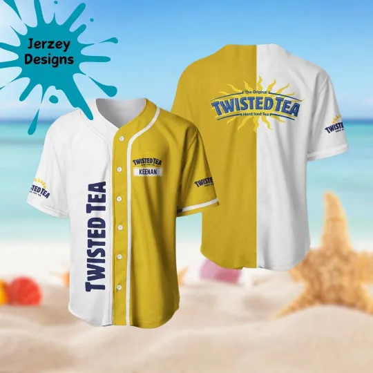 Twisted Tea Hard Iced Tea 3D Baseball Jersey Shirt Summer Beach Gift