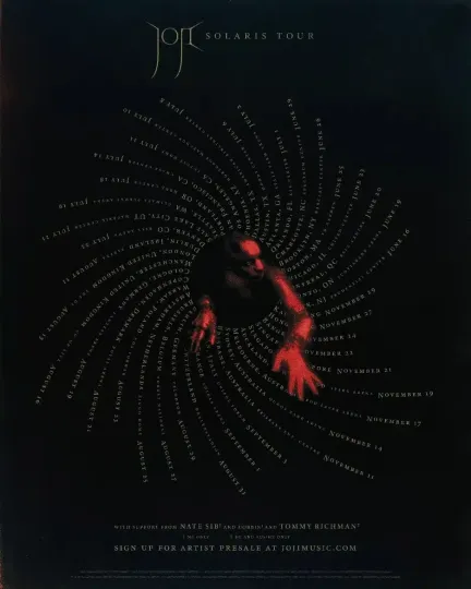 Discover Retro Solaris Tour 2026 Poster Y2K Aesthetic Music Decor Modern Wall Art Print