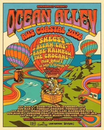 Discover OCEAN ALLEY Tour Mar 2026 Summer Poster