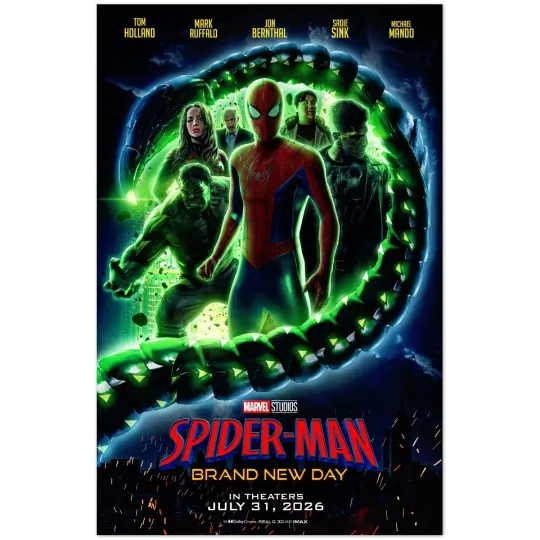 Discover Spider-Man Brand New Day Movie Poster July 31 2026 Premium Matte Vertical Poster