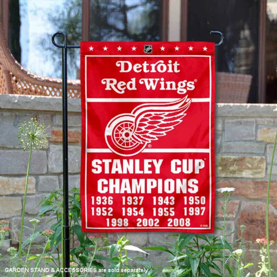 Discover Detroit Red Wings 11 Time Stanley Cup Champions Flag Graden Flag