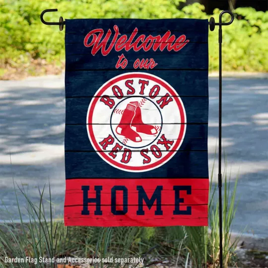 Boston Red Sox Welcome To Our Home Flag Graden Flag