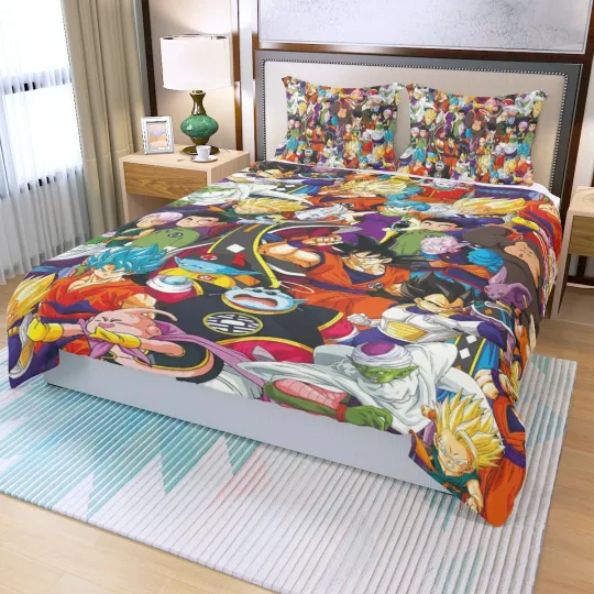 Top! Dragon Ball Super Print Duvet Cover Set