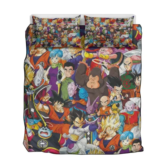 Top! Dragon Ball Super Print Quilt & Pillow Cases