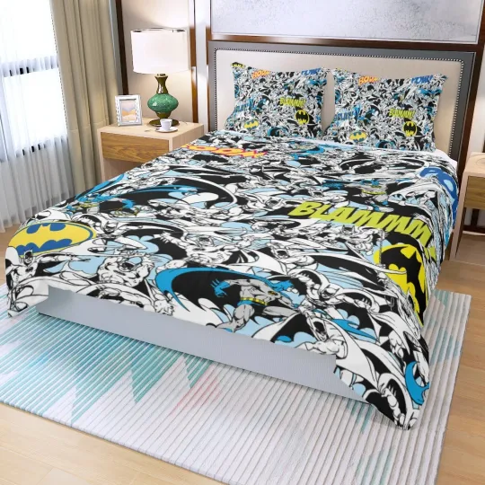 Batman DC Comics Superhero Print Duvet Cover Set