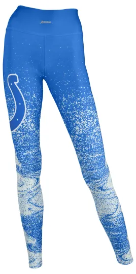 Zubaz Football Women's Indianapolis Colts Static Fade Leggings