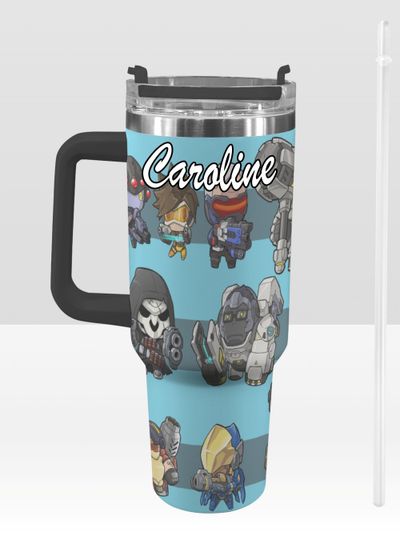 Discover Overwatch 40 oz Tumbler: Tracer, Winston, Reaper Personalized Stanley-Inspired Stainless Steel Cup