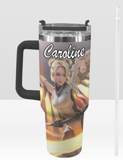 Discover Overwatch 40 oz Tumbler: Mercy Personalized Stanley-Inspired Stainless Steel Cup