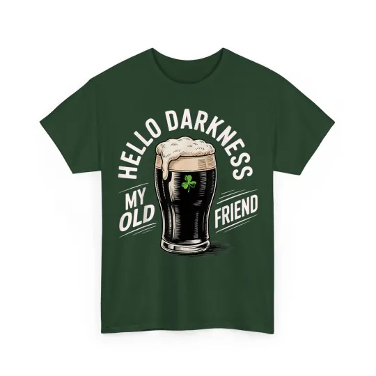 Discover Hello Darkness My Old Friend Irish Beer St. Patrick's Day T-Shirt reprint sale