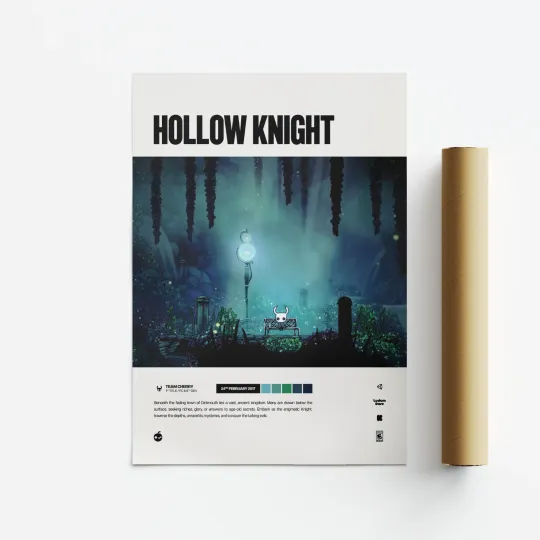 Hollow Knight 2017 Video Game Art Poster Print for Home & Living Posters Premium Matte Vertical