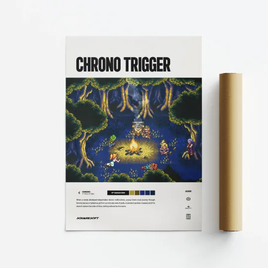 Discover Chrono Trigger (1995) Video Game Art Poster Vertical Print