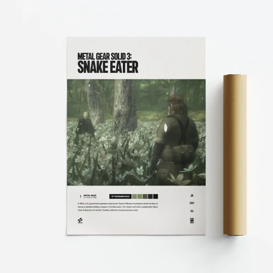 Discover Metal Gear Solid 3 Snake Eater 2004 Video Game Art Poster Print