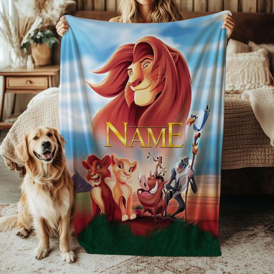 Discover Custom Simba Blanket, Disney The Lion King All Friends Blanket, Disney Rafiki Zazu Blanket, Disney Safari Adventure Gift Blanket, NVA819