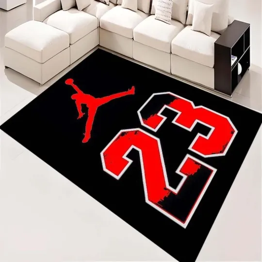 Discover Basketball Rug, Sports Rug, NBA Rug, Sports Fan Decor, Boys Bedroom Rug