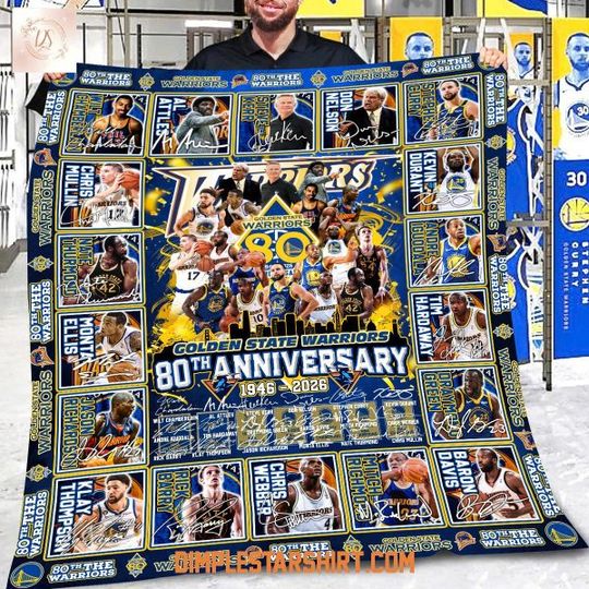Discover Golden State Warriors 80th Anniversary 1946 2026 Blanket