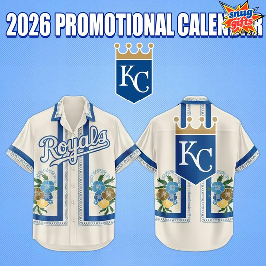 Kansas City Royals 2026 Promotional Calendar Special Hawaiian Shirt