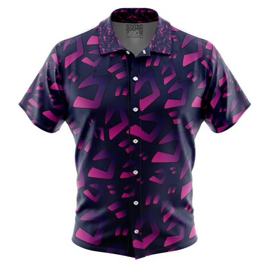 Discover Menacing Aura JoJo's Bizarre Adventure Button Up Hawaiian Shirt