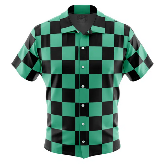 Discover tanjiror Kamado demon Button Up Hawaiian Shirt