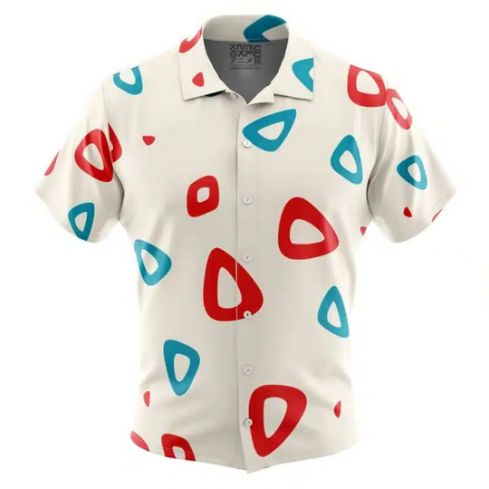 Togepi Pattern PKM Button Up Hawaiian Shirt