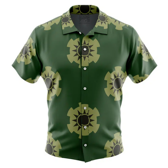 Zoro's Wano Pattern One Piece Button Up Hawaiian Shirt