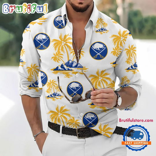 Discover Buffalo Sabres Special Hockey Long Sleeve Hawaiian Design Button Shirt