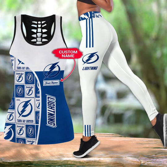 Discover Personalized Tampa Bay Lightning Hollow Tank Top And Leggings Set For Fans