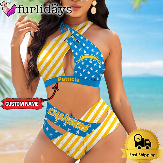 Los Angeles Chargers Women Bikini Set Summer Football Bikini Sets