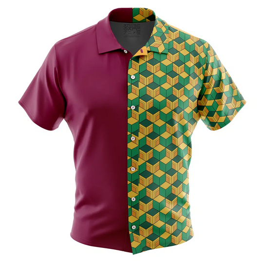 Discover Giyu Tomioka demon Button Up Hawaiian Shirt