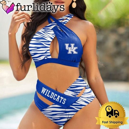 Discover Kentucky Wildcats Zebra Women Bikini Set Sport