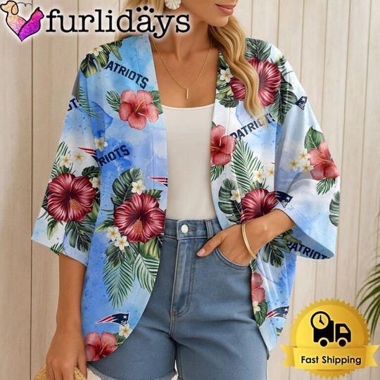 Discover New England Patriots Hawaii State Flower Beach Kimono Women