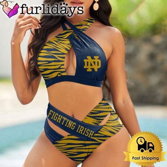 Discover ND Fighting Irish Zebra Women Bikini Set Sport