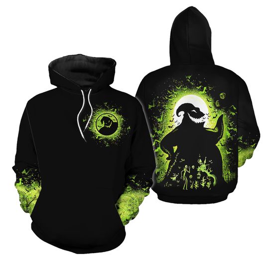 Personalized Boogieman Hoodie, The Nightmare Before Christmas 3D Adult Hoodie, Oogie Boogie All Over Print Shirt, Ghost Hoodie