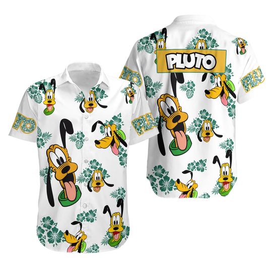 Pluto Shirt, Pluto Dog Hawaiian Shirt, Disney World Shirt, Disney Pluto Shirt