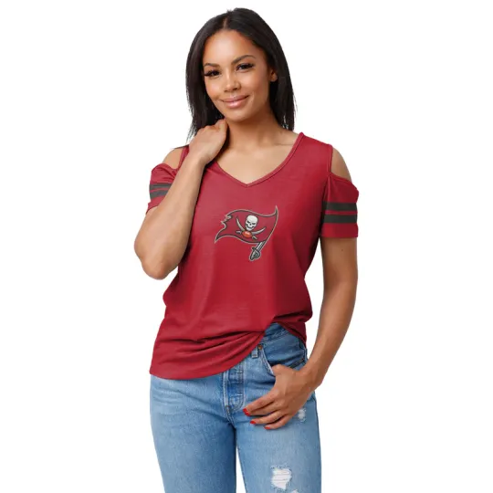 Tampa Bay Buccaneers football Womens Shoulder T-Shirt