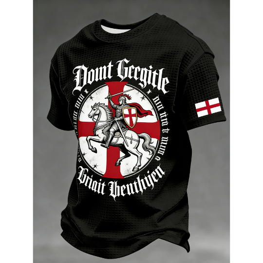 St George's Day Graphic Waffle T-Shirt for Men